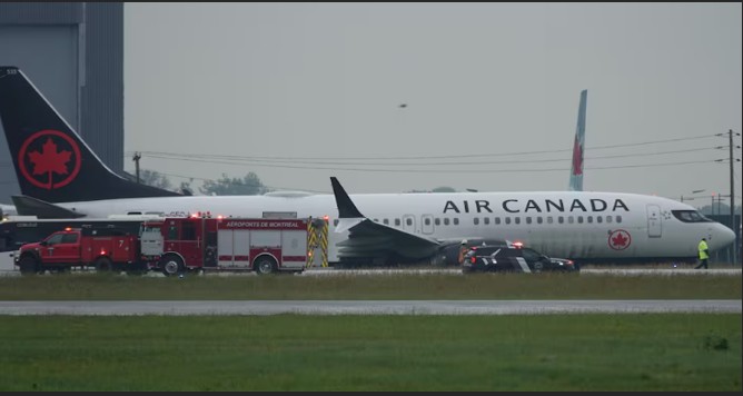 Air Canada plane veers off runway at Montreal airport after landing