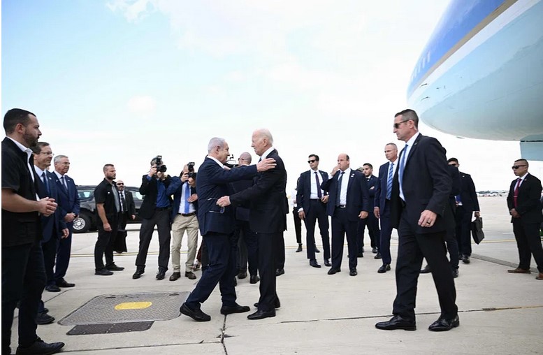 Biden arrives on solidarity visit to Israel