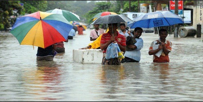 1,616 people in 10 districts affected by inclement weather with rain