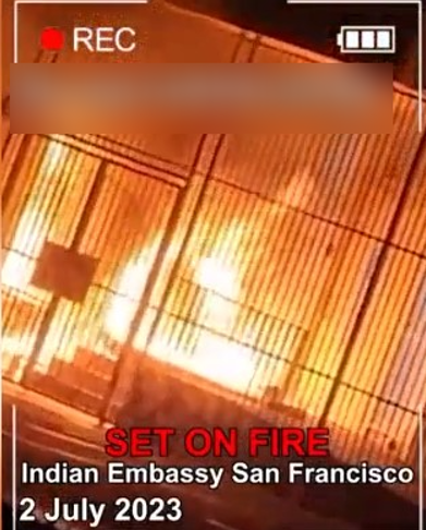 Indian consulate in San Francisco set on fire