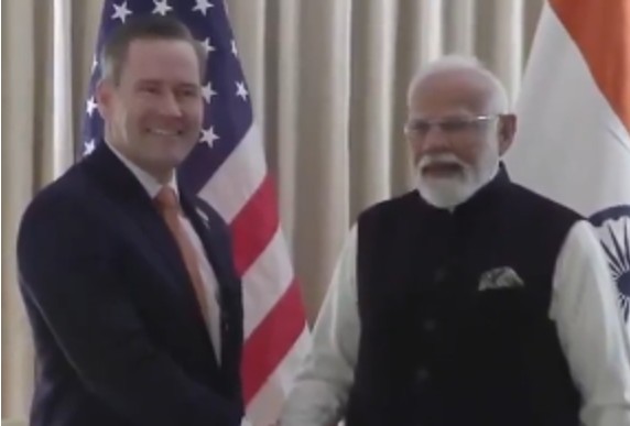 PM Modi meets US National Security Advisor Michael Waltz