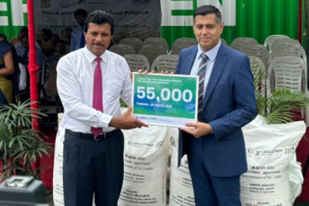 Sri Lanka receives 55,000 MT of MOP fertilizer under World Food Programme