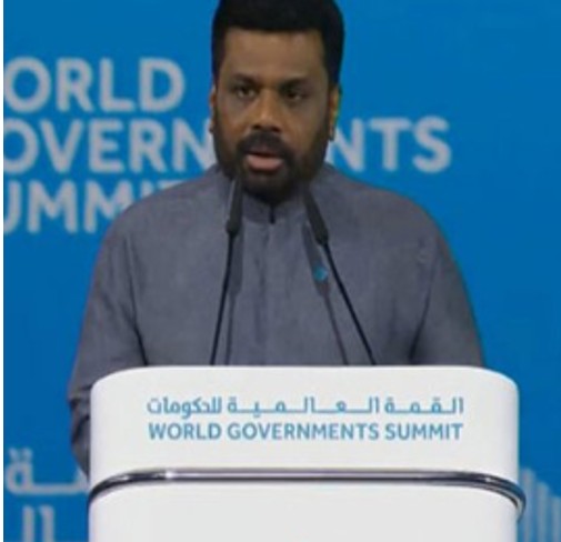 President Dissanayake addresses World Governments Summit