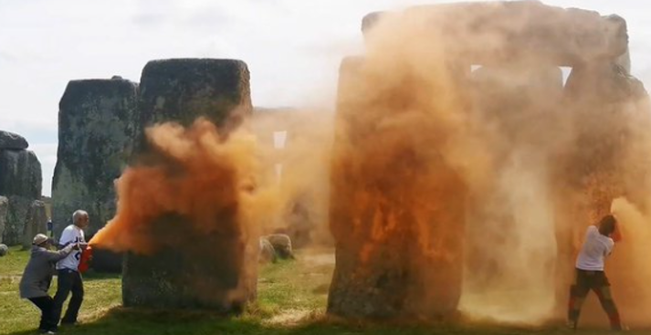 Indian-origin man among 2 arrested for spraying Stonehenge orange