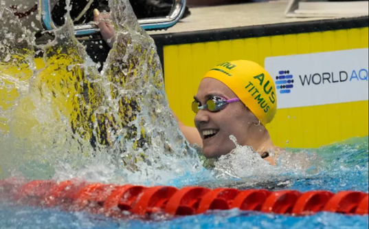 Ariarne Titmus breaks women’s 400-freestyle world record at World Championships