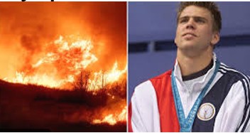 Olympic swimmer loses 10 medals in US wildfire