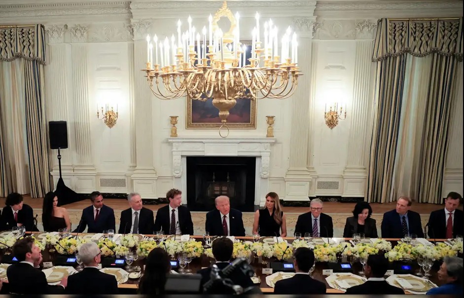 President Trump hosts at White House, showcases investments by Tech giants in US