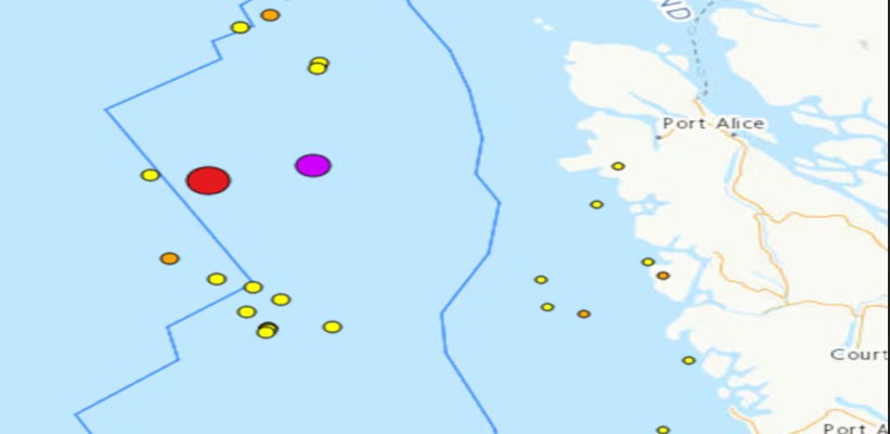 Magnitude 5.6 earthquake reported west of Vancouver Island