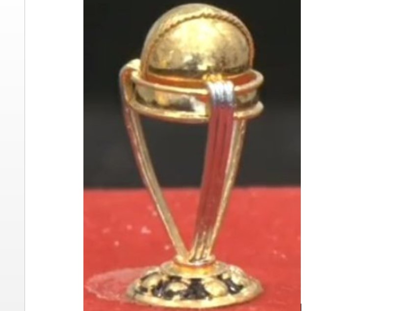 Man in Gujarat creates mini cricket World Cup trophy in gold, wants to gift it to Rohit Sharma