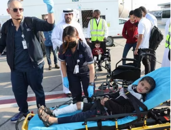 UAE welcomes first plane as part of mission to host 1,000 Palestinian children